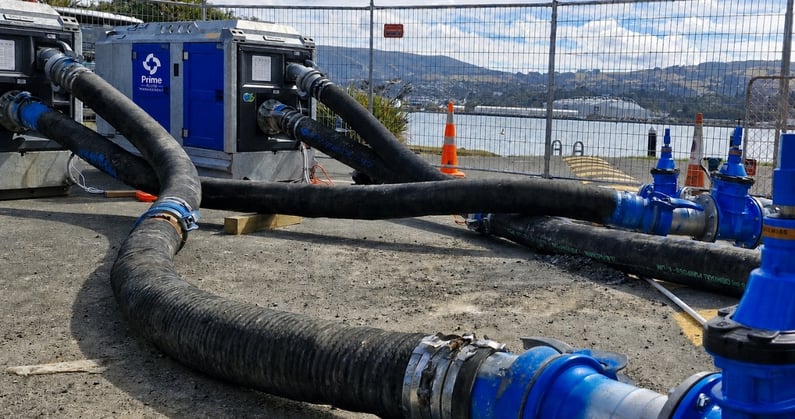 BBA pumps supporting a temporary sewer bypass in Dunedin