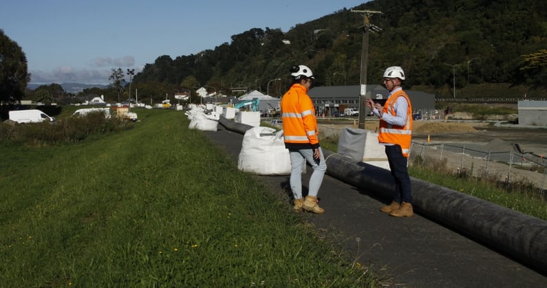The Western Trunk Sewer Bypass pipeline runs for 450 metres