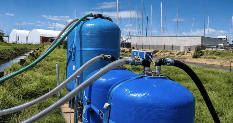 4 pressure vessels setup drainage BBA pumps