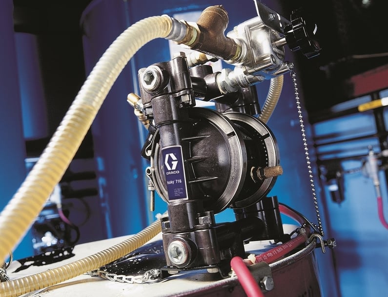 Husky diaphram pump for drum transfer