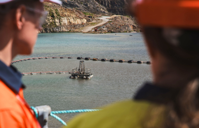 Prime Fluid Management team operating a portable dredge on site, demonstrating efficient and safe dredging solutions-