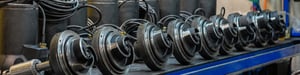 Industrial spiral impeller assembly