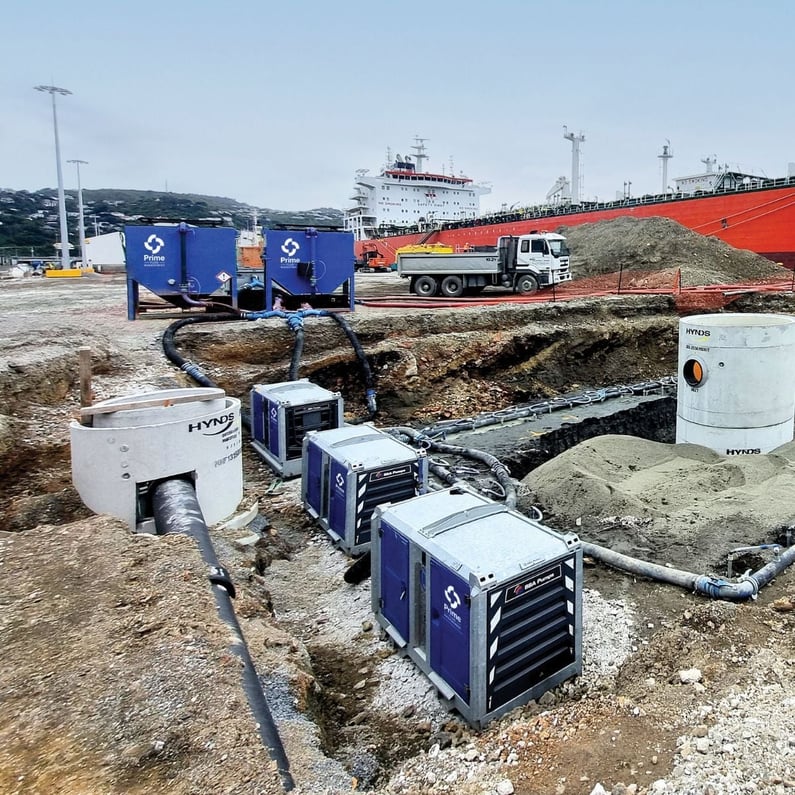 Prime Fluid Management water treatment and dewatering equipment at CentrePort in Wellington