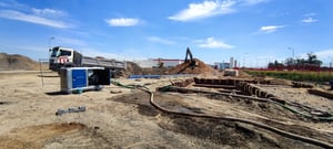 A wellpoint dewatering site