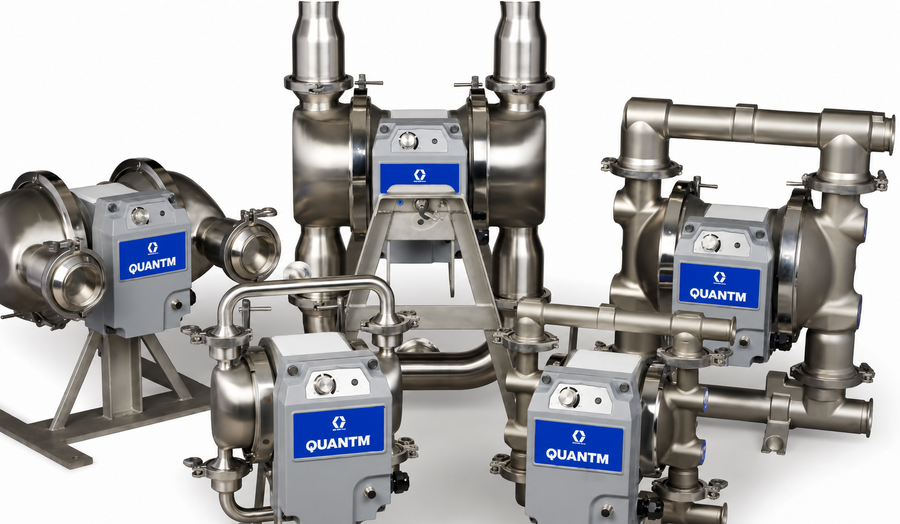 Graco Quantm Electric Double Diaphragm Pumps. Stainless steel range